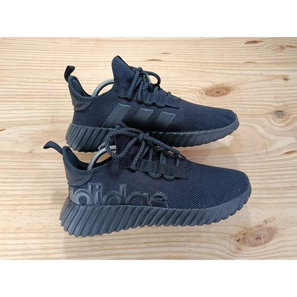 Adidas Kaptir 3.0 Shoes Mens Triple Black Running Sneakers Outdoor Sz 10.5 US.